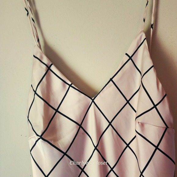 Vtg Wet Seal Satin Camisole Slip Top‎ Champagne/Black XL|NWT 90s Y2K - Picture 3 of 13